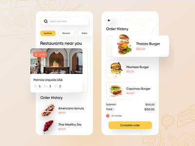 Food Mobile Application UX-UI Design app app design app designer clean ui ecommerce design food food app food apps food delivery app food delivery application food delivery service food delivery website food illustration food logo mobile app mobile ui mobile uiux responsive design ui uiux