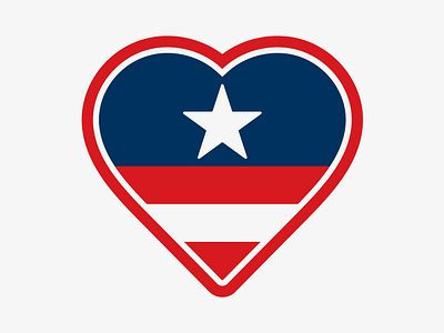 'Merica Heart digital art heart