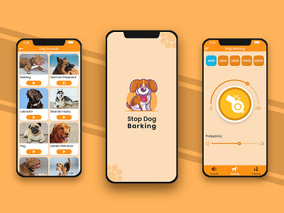 Dog Barking App UI Design app app ui app design application dailyui design dog logo dogapp mobile mobile app mobile app design mobile design mobile ui pet care petapp trending trendy design ui design uidesign uiux