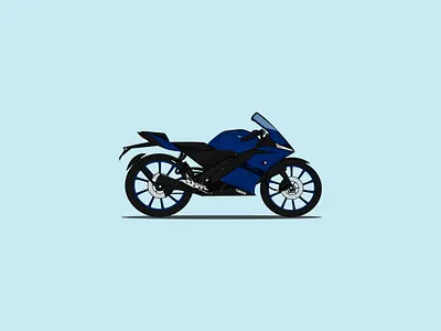 Motorbike Illustration | Yamaha R15 Version 3 bike branding design flat illustration illustration motorbike motorcyle motorsport racing rider vector vector design vectorart yamaha