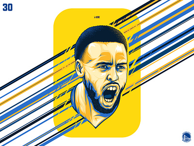 Stephen Curry #30 basketball creative digitalart golden state warriors gsw hoops illustration nba nba finals nba jam nba playoffs vector warriors