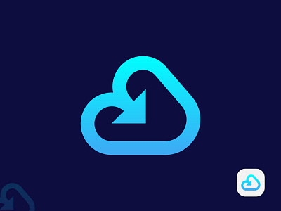 Cloud Download Logo Design best logo branding cloud download download icon identity identitydesign logodesign mark server share sky storage tech visual identity