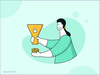 Character illustration - 6 art character characterdesign coins design illustration illustrator minimalism money app sabartism vector