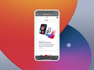 Freebie 10: 3D Safari Tabs 3d 3d design 3d transforms adobe xd auto animate browser interaction prototype safari scrolling
