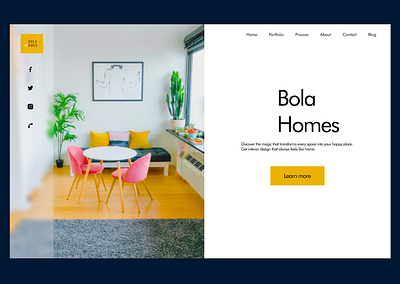 bola home interiors desktop design interiordesign landingpage uidesign webdesign website