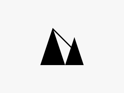 Mountain Park clean icon logo minimal modern mountain nature park simple tree
