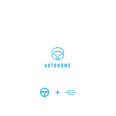 Autonome Logo adobe illustrator artificial intelligence autonome dailylogochallenge design driving logo self driving vector