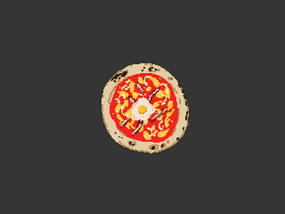 Handmade CryptoPizza – Rustica crypto cryptopizza handmadecryptopizza illustration nft nftart pixelart pizza