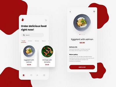 The concept of food delivery app app concept app design app development branding design food app food delivery app food tech foodie mobile app mobile app design mobile app development restaurant app restaurant design ui design ux design