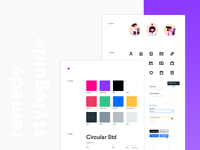UI Stylesheet & Design System | Remedy Mobile branding component library design system styleguide stylesheet ui visual design