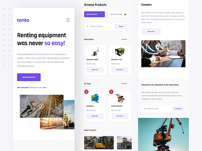 Mobile - UI app app design app mobile clean components design figma graphicdesign grid minimal poland purple renal simple sketch ui uiux ux