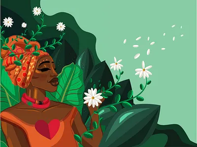 Flourishing art design digital art digital illustration digitaldrawing female illustration illustration art illustrator nature vector wacom intuos