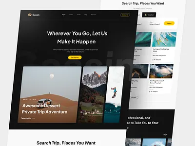 Gassin - Travel Agency Landing Page adventure agency booking clean design destination landing page mountain tourism tourist travel travel agency travel landing page traveller trip ui uidesign vacation web design website design