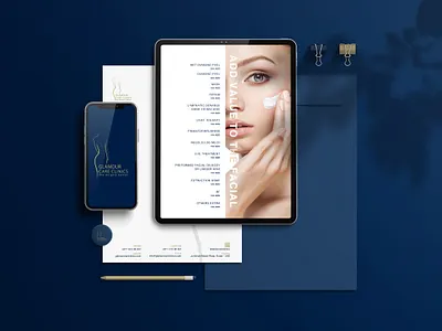 Glamour care Clinics branding branding identity design ebook design glamourcareclinics logo logodesign stationery design