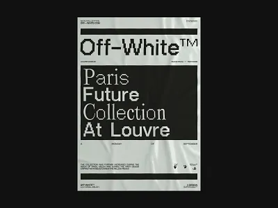 Off-White™ Paris Future Collection at the Louvre branding clean concept design editorial event fashion minimal off white paris typography ui ui design ux virgil abloh web
