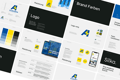 Styleguide for electrical systems company app branding color design system icon logo styleguide typography vector