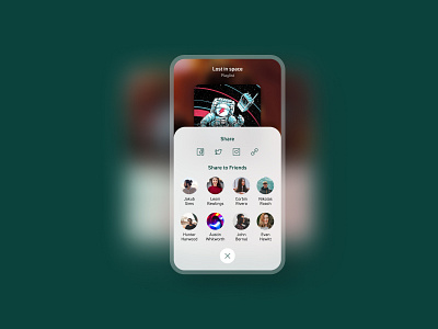 Social Share - #Daily UI 010 app communinty daily ui dailyui dailyui 010 dailyuichallange dailyuichallenge design mobile app mobile design music music app share social sharing ui ui design