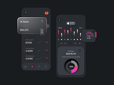 Concept Wallet UI Design app ui color design ui ui design uiux user experience userinterface ux