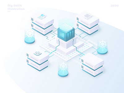 Big DATA Illustration big data icons illustration vector