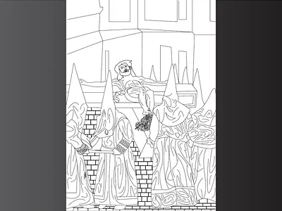 Hand Drawn style illustration from refrence image books drawings illustraion lineart sketches