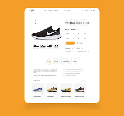 Nike Shoes Web UI Design adobe xd app app design art creative design graphic design illustration inspiration ui ui design uiux uiux designer uiuxdesign uiuxdesigner uxdesign web app web design web ui web uiux