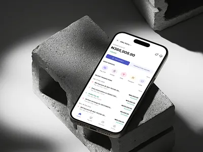 Fintech Mobile App graphic design ui design