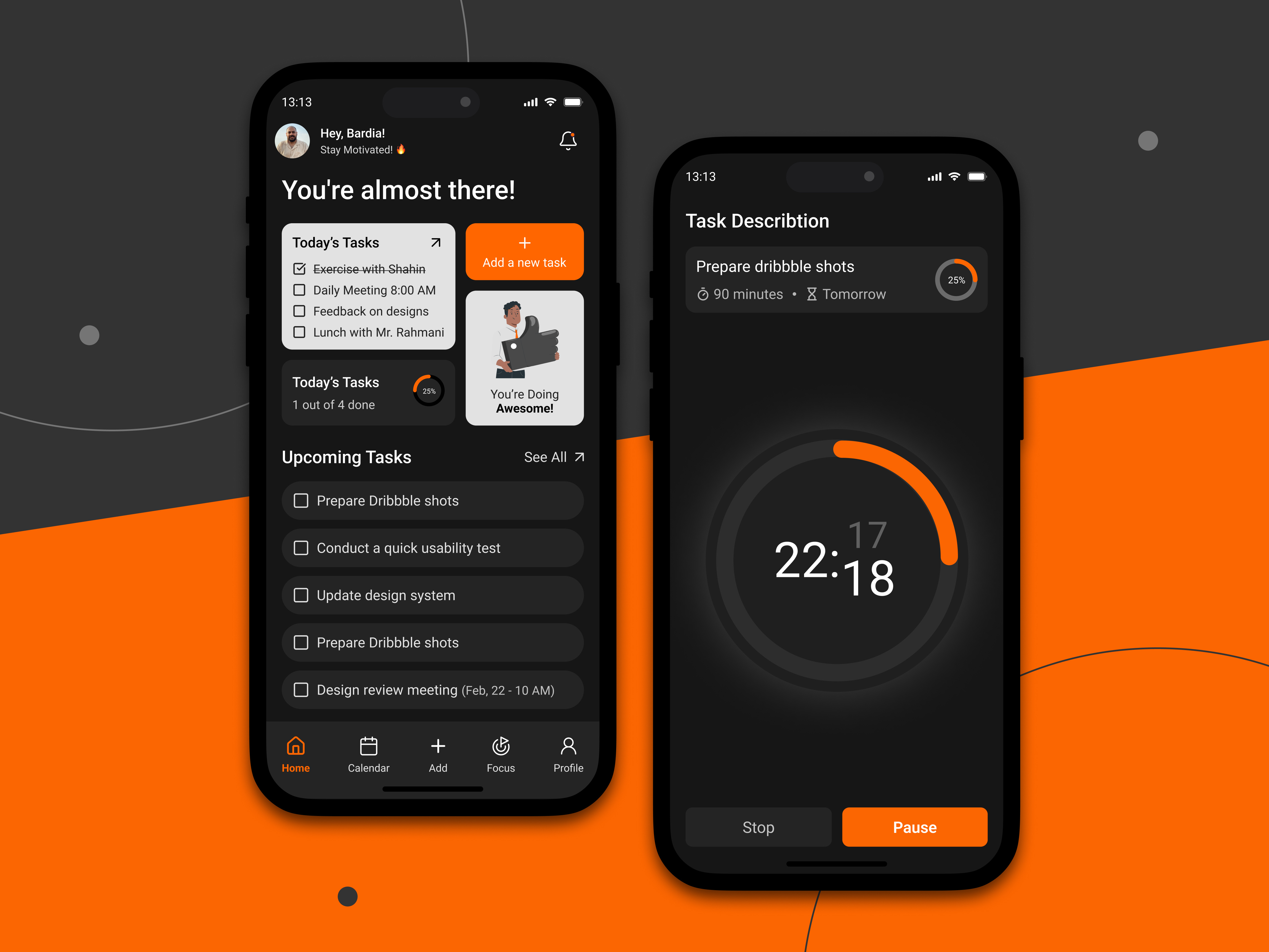 To-Do List Mobile App Design clean ui dark dark mode design management app minimal ui project management app task app task list task management app task manager to do to do app to do list todo app todo list ui ui desgin ui ux ux