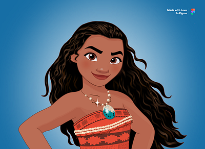 Moana - Illustration (Figma) figma illustration