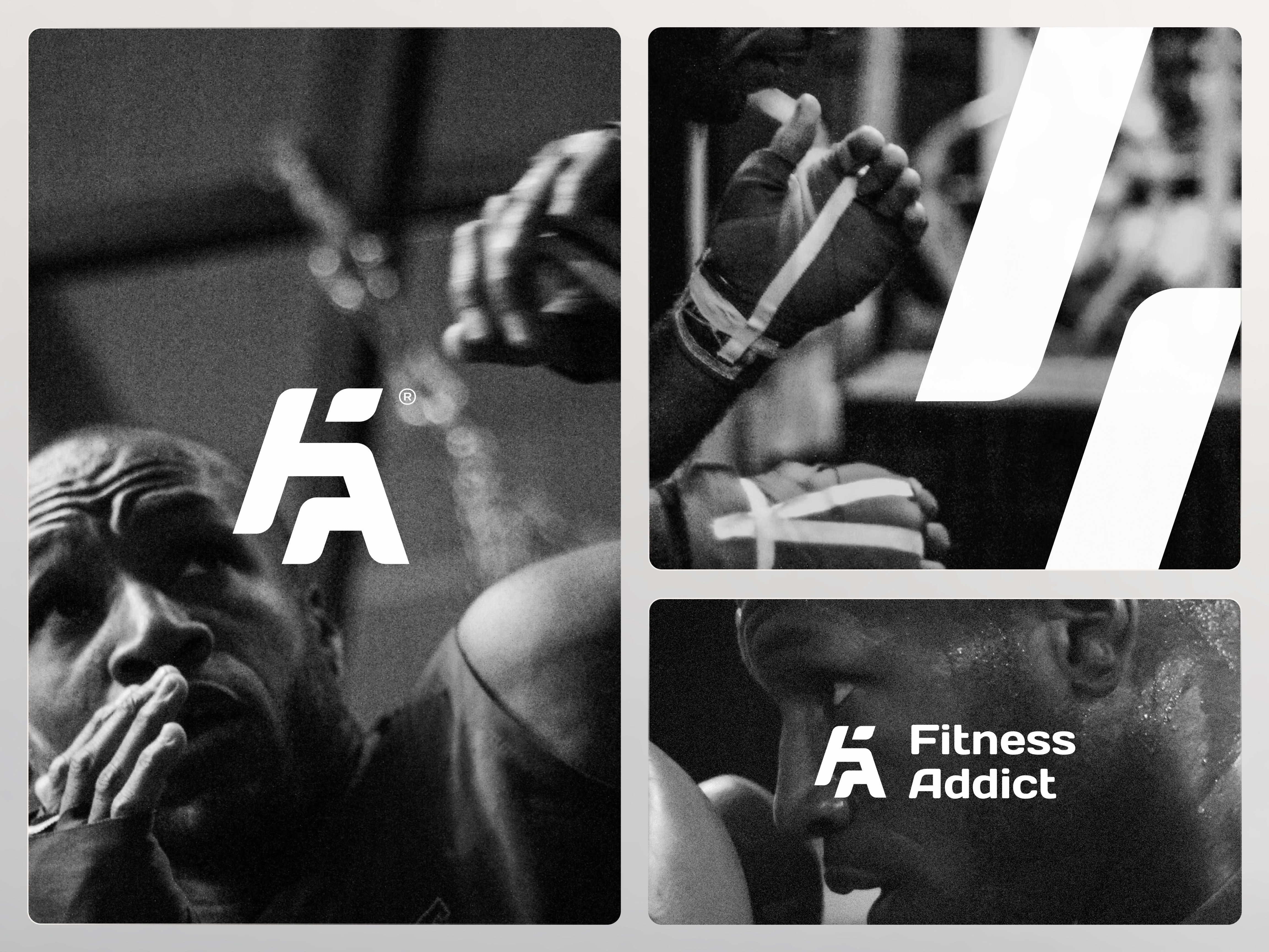 Fitness Addict Micro Identity boxing branding fitness graphic design gym identity kickboxing logo