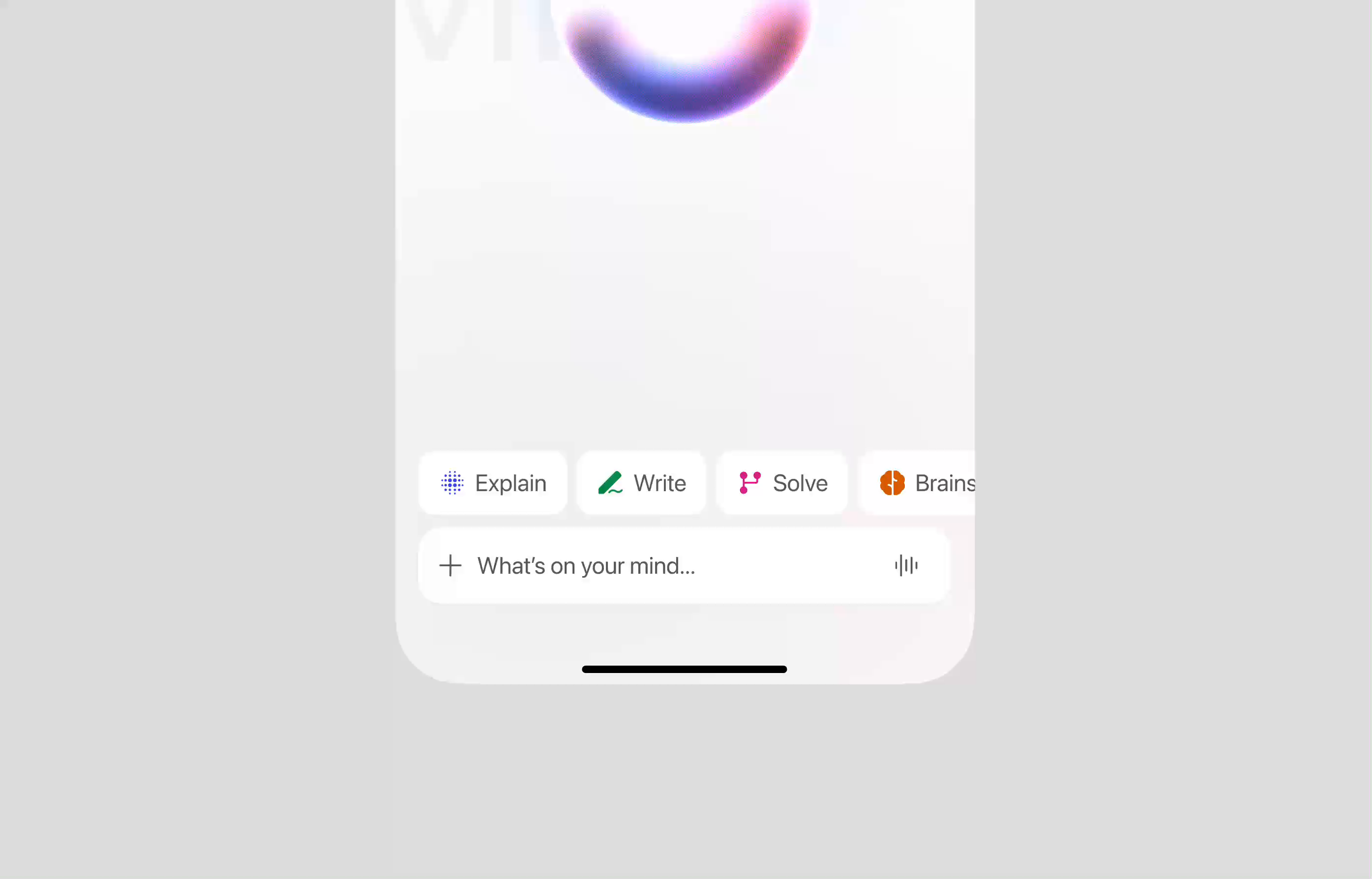Example of AI chat interaction
