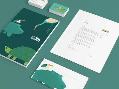 Frobisher Wetland Park Stationery 2d art 3d adobe illustrator adobe photoshop advertising bird branding crocodile cute digital art hippo logo mark mockup nature painting turtle vectorart zoo