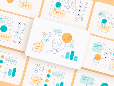 SaaS B2B Company Branding Illustrations