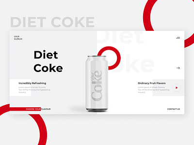 Diet Coke banner creative creative template design diet coke illustration illustrator ui uiux design uiuxguruji web banner web design webpage website banner