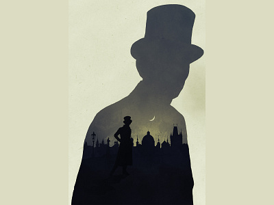 Arcangel AA11813045 bookcover bookcoverdesign dark illustration man midnight moon polar prague silhouette thriller top hat