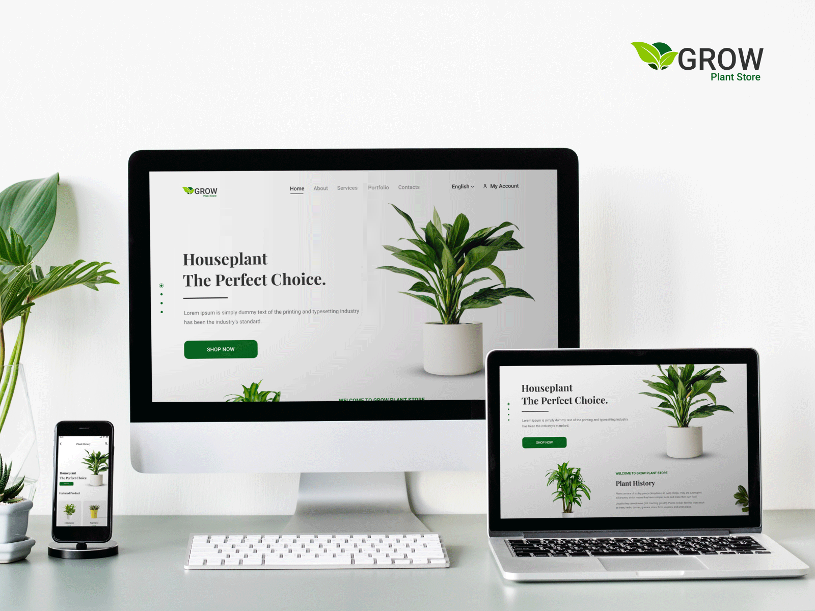 Plant shop website branding clay design flower future garden inspiration minimalism nature plant plant shop plants website pot shop ui ui design ux design web design website website concept