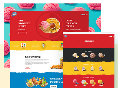 Ritzicecream.com - Website design and development brand landing landing page theme ui ux website website design