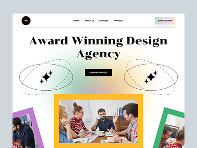 Digital Design Agency Website 2021 trend agency agency landing page agency website creative header hero hero section marketing minimal modern ui new saas startup studio typography ui ux web website