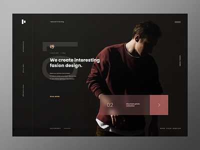 Fashion Blog - Website Landing Page blogging concept design designer fashion minimalist post card post design post production slider ui ux web design webdesign website