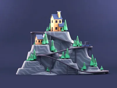 The Island 3d art art artist artwork cartoon character city creative design designer drawing graphic design illustration ui