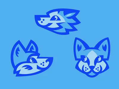 Little Wolves animal dog illustration logo mascot wolf