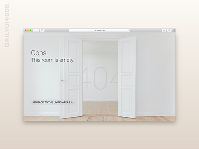DailyUI 008 - 404 page 404 404 error 404 page app daily ui 008 dailyui dailyuichallenge design interiordesign oops page design ui ux website