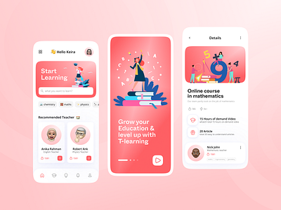 Online Education Mobile App app app design design designer learning learning app mobile mobile app mobile design online learning product product design product designer ui ui design ui designer uiux ux ux design ux designer