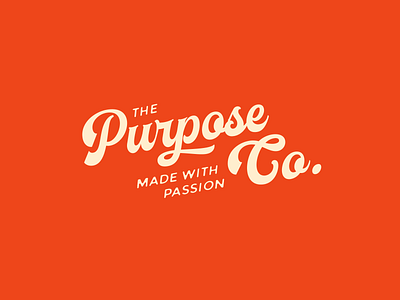 Purpose Co. branding calligraphy charity colors identity logo design logotype passion purpose script typography unfold