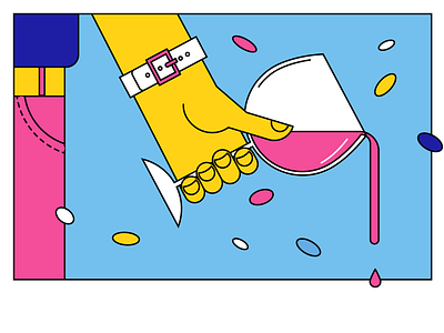 from the series "How to have a cool corporate party" illustration vector