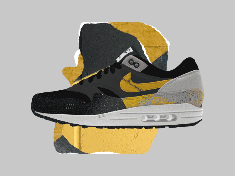 AE Experiment : Generative Air Max 1 : Road after effects collage experiment generative nike nike air max random