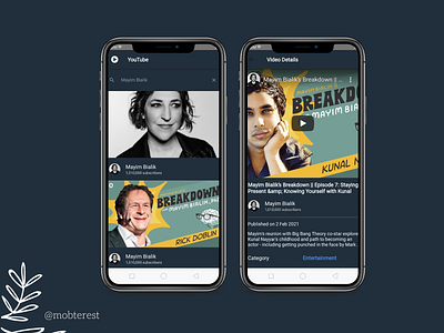 Youtube Clone App UI app design mobile mobile app mobile app design mobile design mobile ui react native ui design uidesign uiux