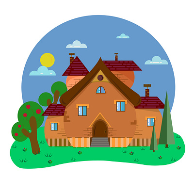 house illustration vector