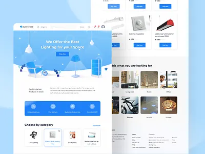 Eurostore B2B Landing Page b2b b2b b2c c2b c2c saas ai iot app b2b website flat design flat illustration illustration illustration art illustrations landing page design ui ui ux ux web design