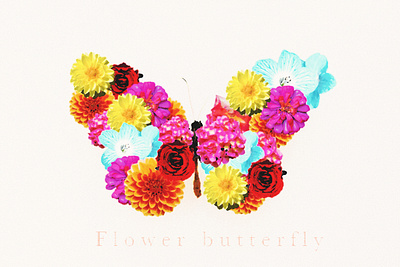 flowerbutterfly adobe adobe photoshop butterfly flower graphic graphic art graphic design graphics