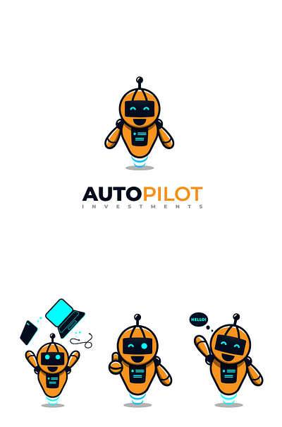 AutoPilot Investments accounting advisor ahorro contabilidad y finanzas finance investment logotipos logotype platform robot saving technology tecnologia